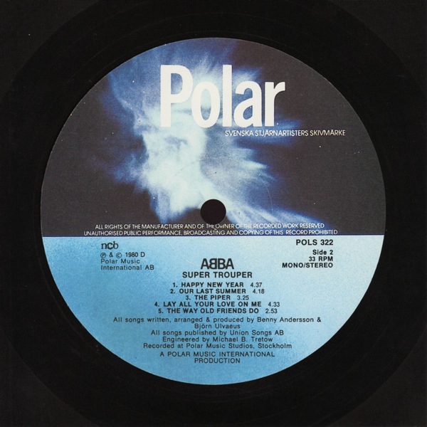 original label design b, Abba - Super Trouper +2
